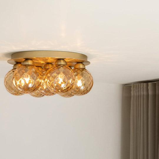 Nuura Apiales 7 plafond - børstet messing / optikk gull-Taklamper-Nuura-Messing-Nua__2059012-Lightup.no