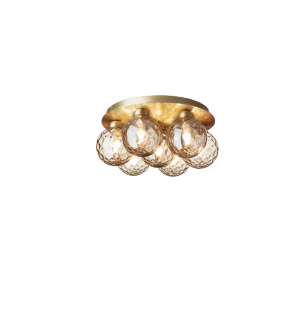 Nuura Apiales 7 plafond - børstet messing / optikk gull-Taklamper-Nuura-Messing-Nua__2059012-Lightup.no