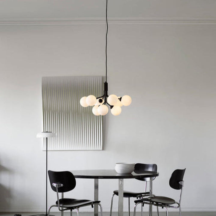 Nuura Apiales 9 satin svart/opal-Takpendler-Nuura-Svart / Opal-Nua__2051003-Lightup.no