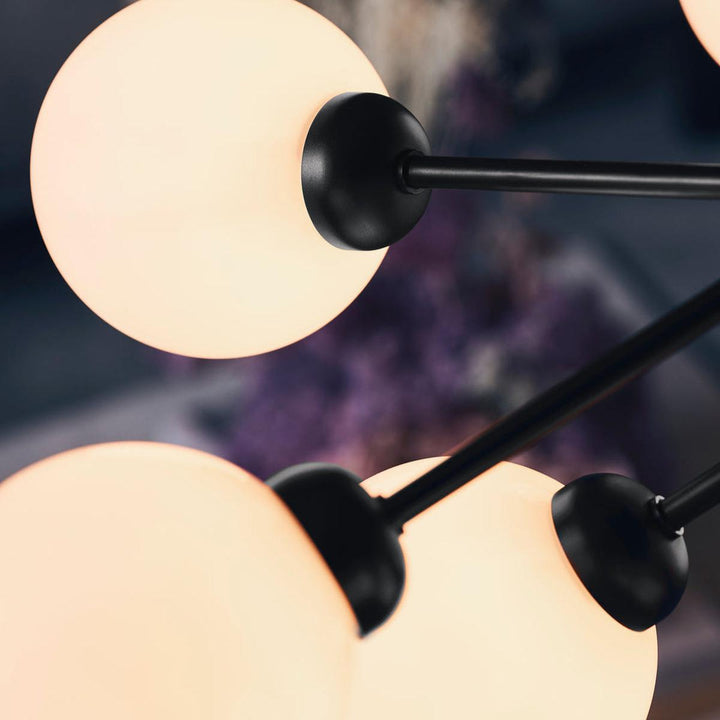 Nuura Apiales 9 satin svart/opal-Takpendler-Nuura-Svart / Opal-Nua__2051003-Lightup.no