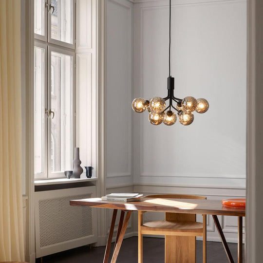 Nuura Apiales 9 svart/optic glass-Takpendler-Nuura-Svart-Nua__ 2051010-Lightup.no