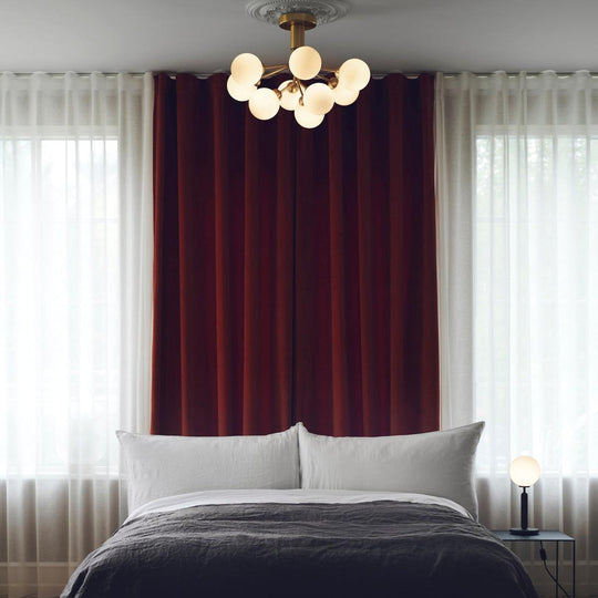 Nuura Apiales 9 taklampe messing/opal-Taklamper-Nuura-Messing / Opal-Nua__2059002-Lightup.no