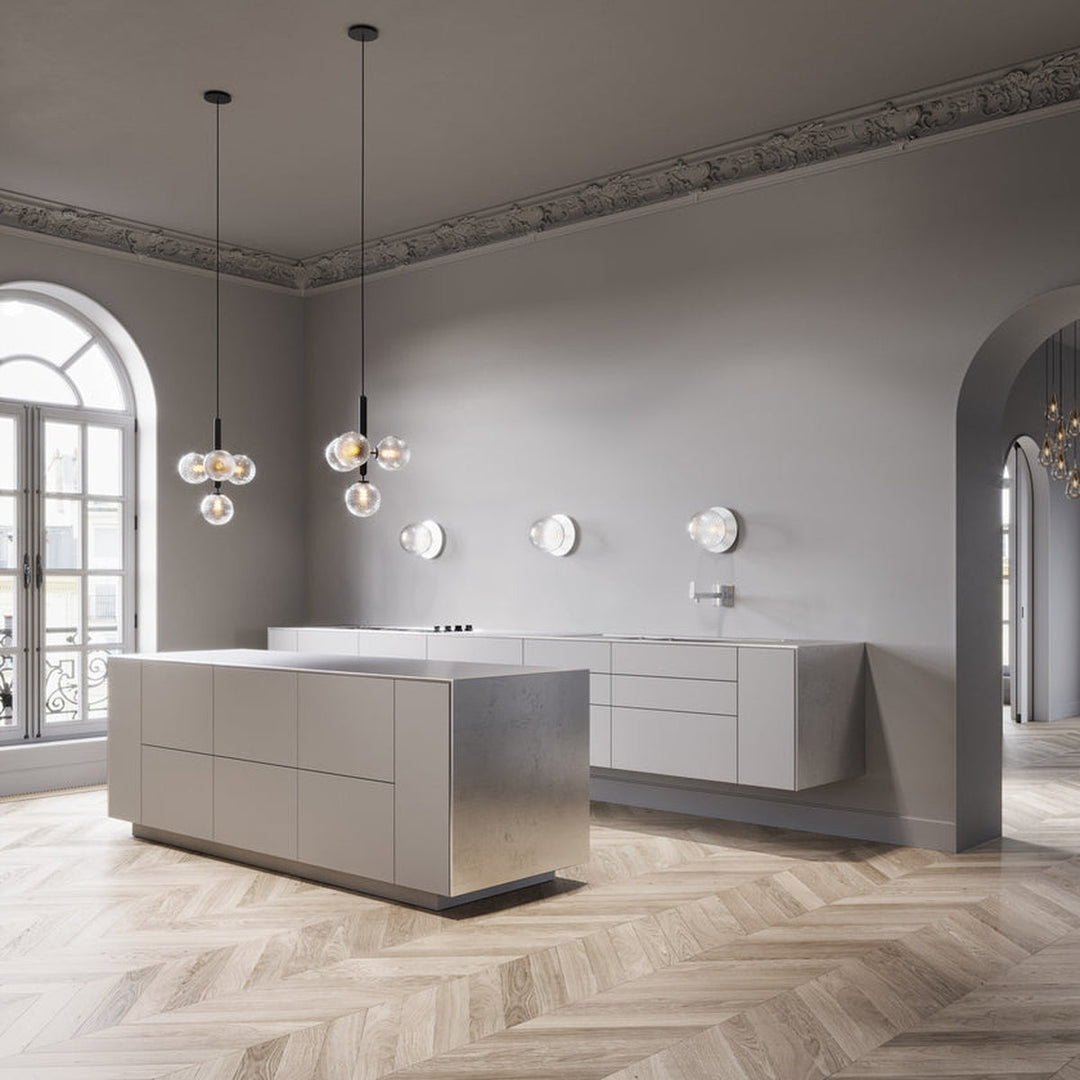 Nuura Liila 1 vegglampe/taklampe - large - light silver/opal-Vegglamper-Nuura-Krom / Opal-Nua__2046008-Lightup.no