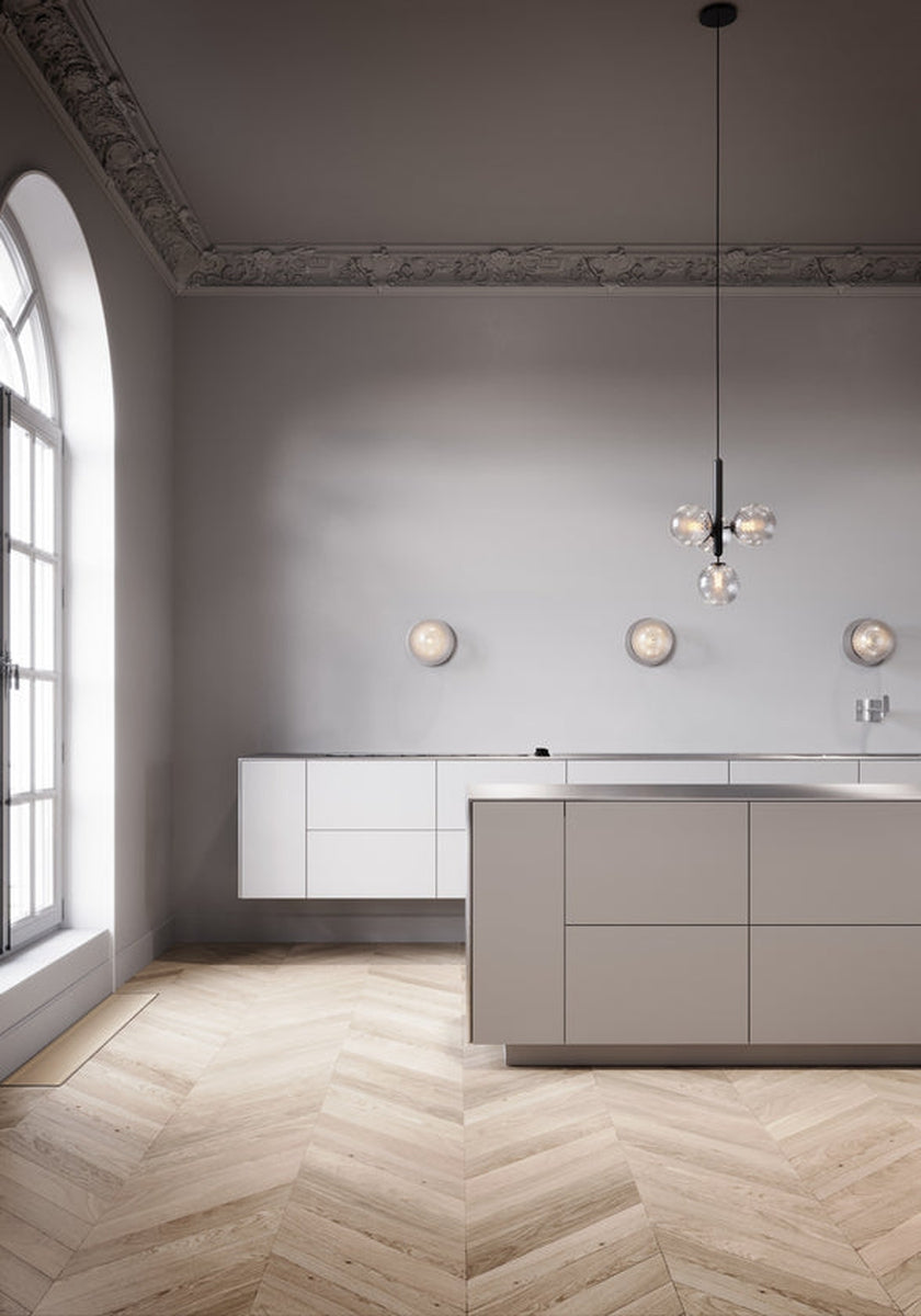 Nuura Liila 1 vegglampe/taklampe - large - light silver/opal-Vegglamper-Nuura-Krom / Opal-Nua__2046008-Lightup.no