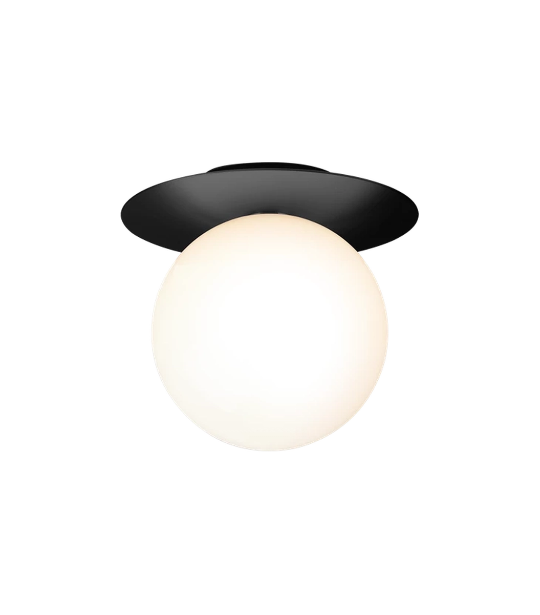 Nuura Liila 1 vegglampe/taklampe - large - svart / opal-Vegglamper-Nuura-Svart / Opal-Nua__2046032-Lightup.no
