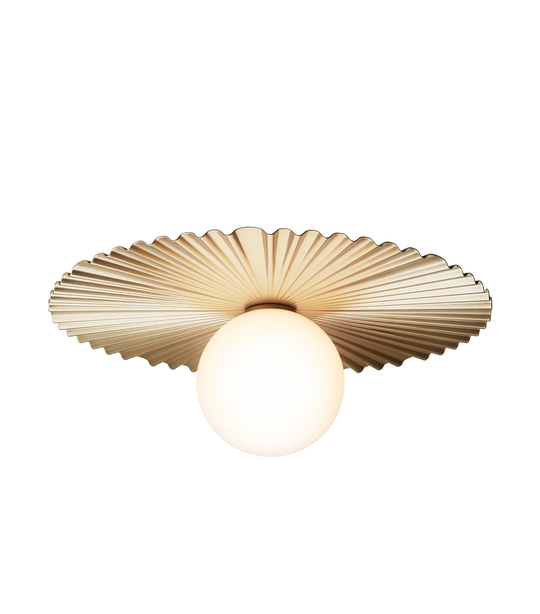 Nuura Liila Muuse vegglampe/taklampe - medium - Messing / opal-Vegglamper-Nuura-Messing / Opal-Nua__2046069-Lightup.no