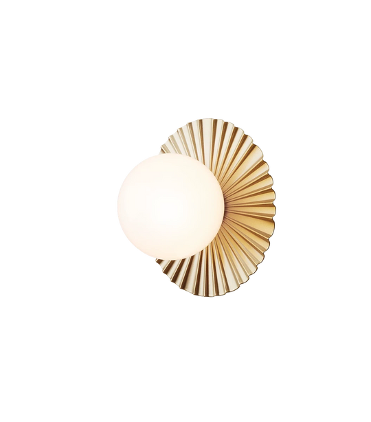 Nuura Liila Muuse vegglampe/taklampe - small - nordic gold / opal-Vegglamper-Nuura-Messing / Opal-Nua__2046067-Lightup.no