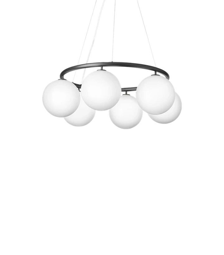 Nuura Miira 6 circular Grå-Takpendler-Nuura-Opalt glass-Nua__2032004-Lightup.no