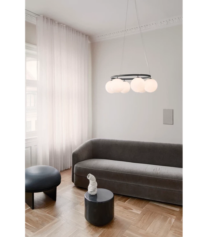 Nuura Miira 6 circular Grå-Takpendler-Nuura-Opalt glass-Nua__2032004-Lightup.no