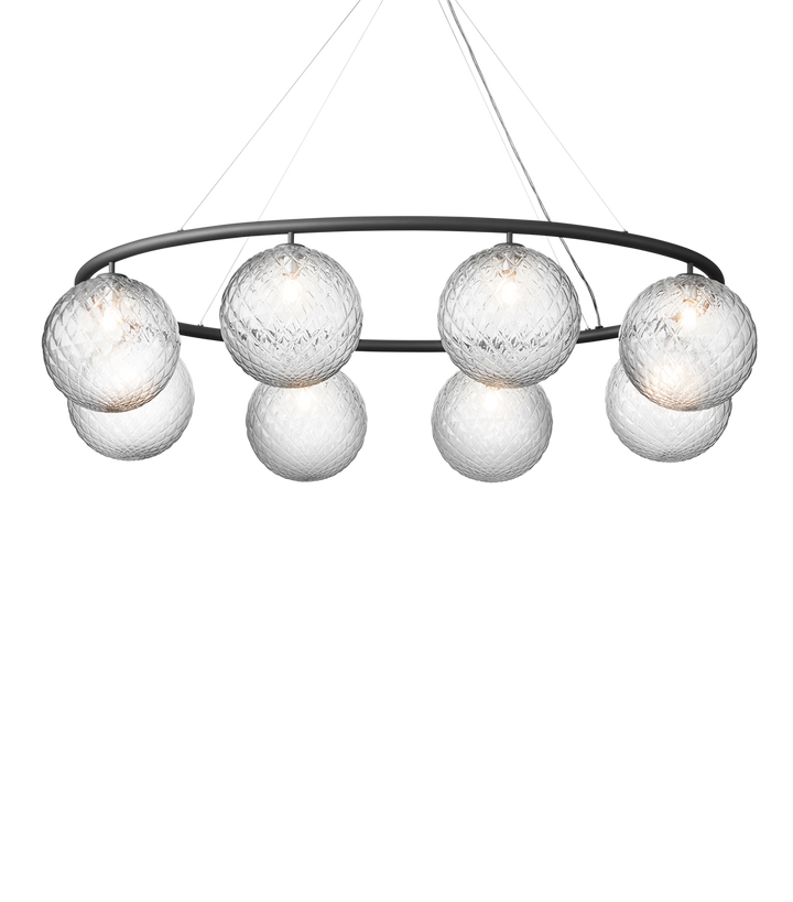 Nuura Miira 8 circular taklampe - Svart-Takpendler-Nuura-Optikk klar-Nua__2032009-Lightup.no