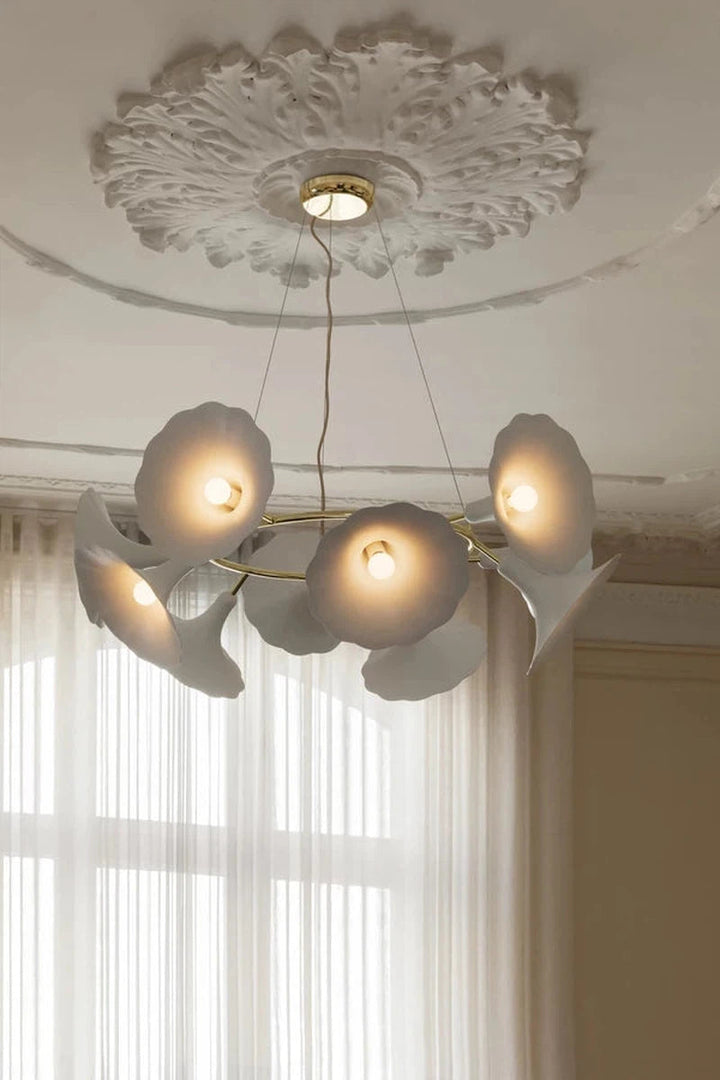 Nuura Petalii 10 taklampe Hvit/messing-Takpendler-Nuura-Hvit / Messing-Nua__2111001-Lightup.no