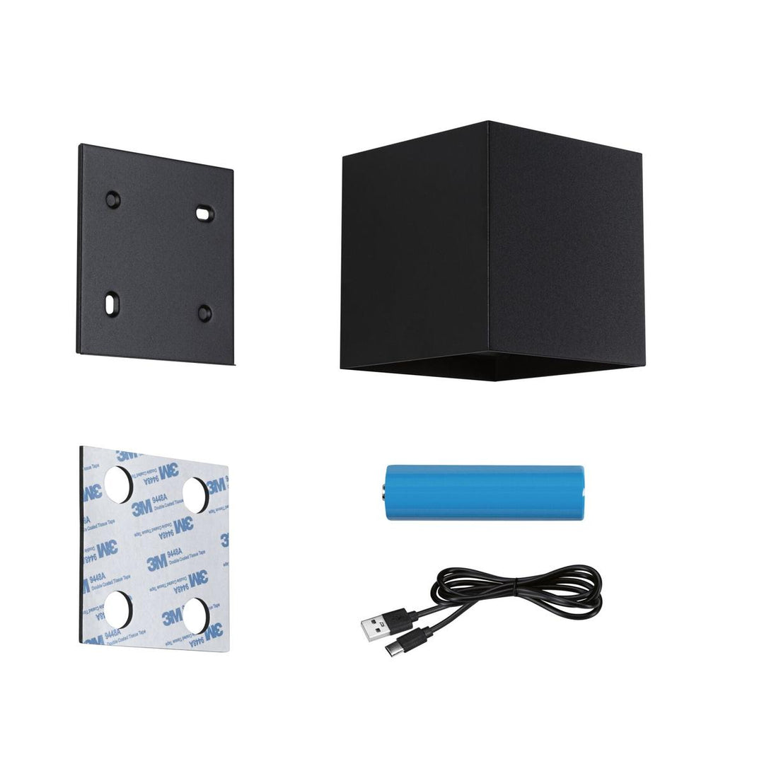 Nyara oppladbar vegglampe opp/ned lys med sensor-Utebelysning vegg opp og ned-Paulmann-Svart-PL-71282-Lightup.no