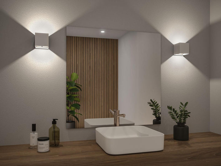 Nyara oppladbar vegglampe opp/ned lys med sensor-Utebelysning vegg opp og ned-Paulmann-Svart-PL-71282-Lightup.no