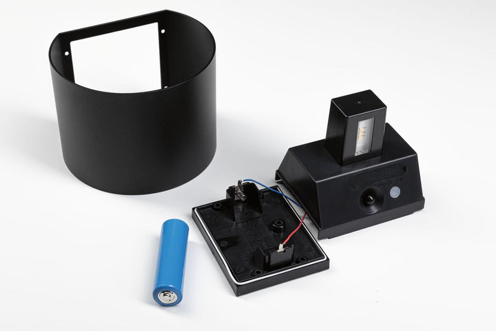 Nyara rund oppladbar vegglampe opp/ned lys med sensor-Utebelysning vegg opp og ned-Paulmann-Svart-PL-71284-Lightup.no