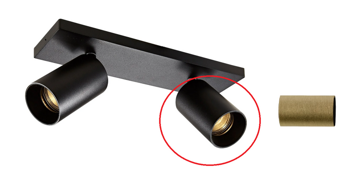 OZ tube utskiftbar - Messingfarget-Spotskinner 230V-NorDesign-Messing-364499803-Lightup.no