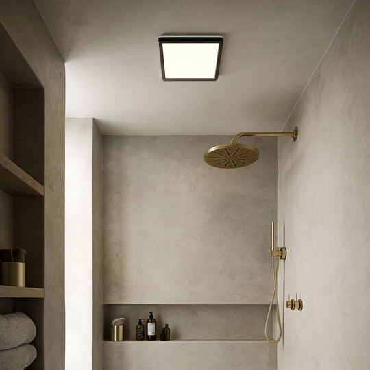 Oja 29x29 taklampe IP54 3000/4000 kelvin 3-step dim - Svart-Taklamper-Nordlux-Svart-2015066103-Lightup.no