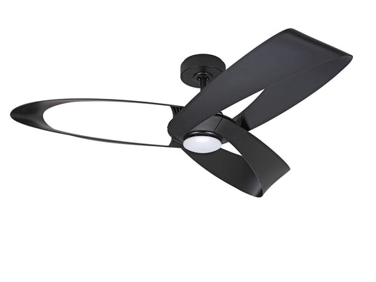 Orbit takvifte 132 cm med lys 17W 3000 Kelvin - Dimbar-Vifter-Texa Design-Svart-A68-1S-Lightup.no