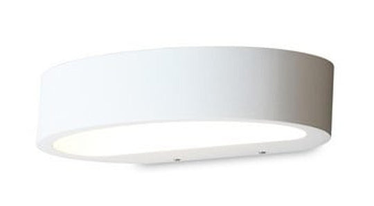 Ovali vegglampe LED - Hvit-Utebelysning vegg opp og ned-NorDesign-Hvit-214540406-Lightup.no