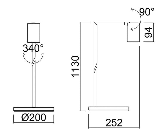 Oz K1 gulvlampe - Svart/Gullfarget-Gulvlamper-NorDesign-Svart / Gull-84490105-Lightup.no