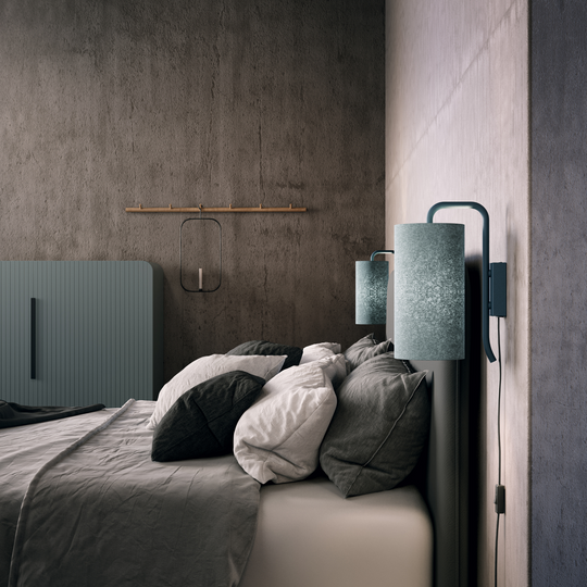 Pensile vegglampe small med skjerm-Vegglamper-Belid-Blå-5710200+9478743-Lightup.no