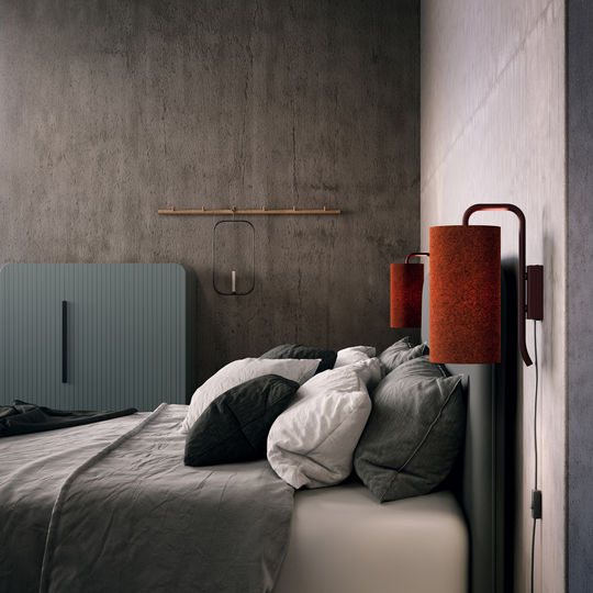 Pensile vegglampe small med skjerm-Vegglamper-Belid-Rød-5710277+9478740-Lightup.no