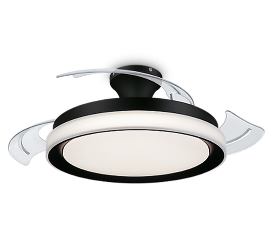 Philips Bliss takvifte med lys 2700/4000/5500 Kelvin-Vifter-Philips-Svart-929004081701-Lightup.no
