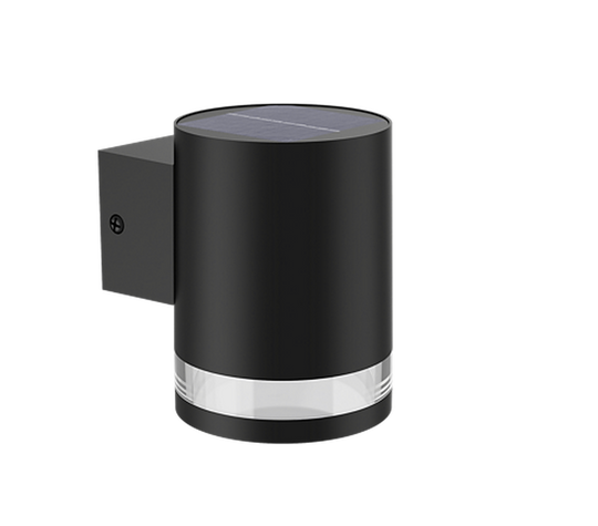 Philips Fyce vegglampe 1,5W 2700 Kelvin IP44 solcelledrevet med dag/natt sensor-Utebelysning vegg opp og ned-Philips-Svart-929003364701-Lightup.no