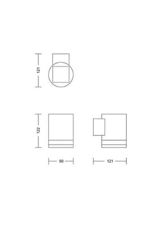 Philips Fyce vegglampe 1,5W 2700 Kelvin IP44 solcelledrevet med dag/natt sensor-Utebelysning vegg opp og ned-Philips-Svart-929003364701-Lightup.no
