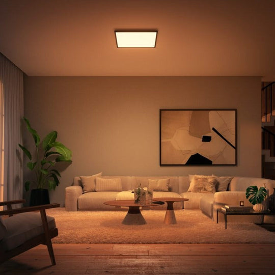 Philips Hue Aurelle firkantet taklampe 39W 2200-6500K White Ambiance - Svart-Taklamper-Philips Hue-Svart-929003597601-Lightup.no