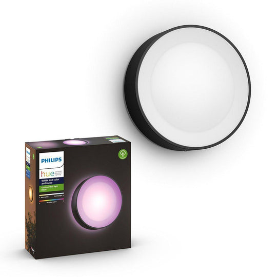 Philips Hue Daylo vegglampe utendørs white and color ambiance-Utebelysning vegg veggskjold-Philips Hue-Svart-915005843201-Lightup.no