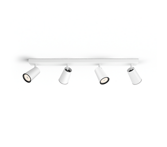 Philips myLiving Paisley med 4 spot GU10-Taklamper-Philips-Hvit-915005530301-Lightup.no