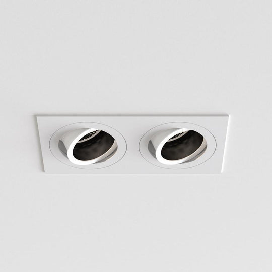 Pinhole Slimline Square Twin justerbar spot GU10 - Hvit-Downlight lavtbyggende-Astro Lighting-Hvit-Asg__1434005-Lightup.no