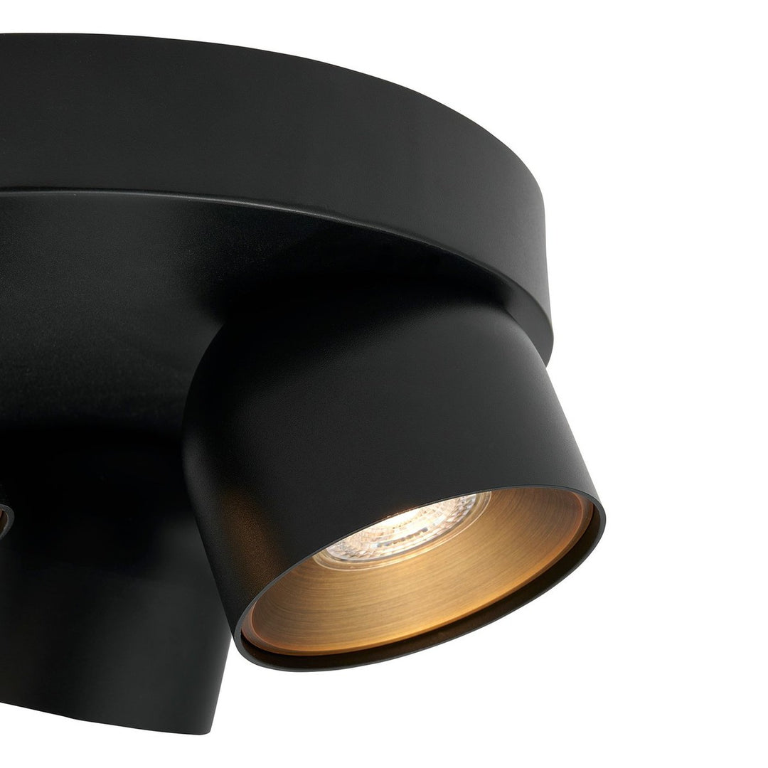 Pitcher rund spot 3-lys-Taklamper-Nordlux-Svart-2310420103-Lightup.no