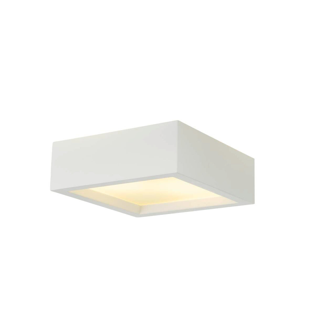 Plastra firkantet taklampe 25x25 cm E27-Taklamper-Slv-Hvit-slv-148002-Lightup.no