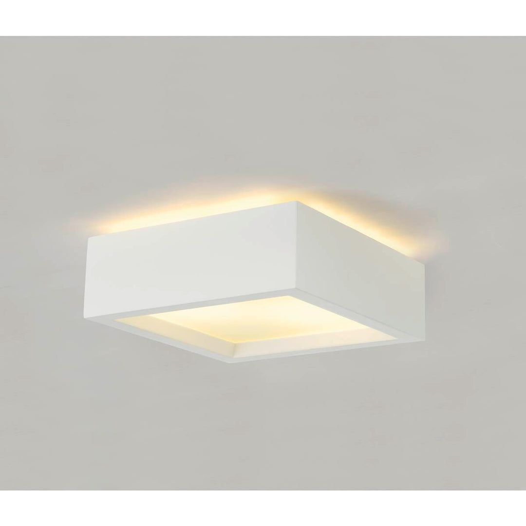 Plastra firkantet taklampe 25x25 cm E27-Taklamper-Slv-Hvit-slv-148002-Lightup.no