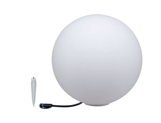 Plug & Shine Globe 40 cm 6,5W 3000 Kelvin IP67 - Med jordspyd-Utebelysning Hagebelysning-Paulmann-Hvit-Pl-94178-Lightup.no