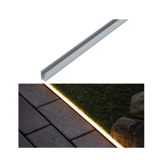 Plug & Shine Led strip profil 1 meter-Utebelysning uplight-Paulmann-Sølv-Pl-94216-Lightup.no