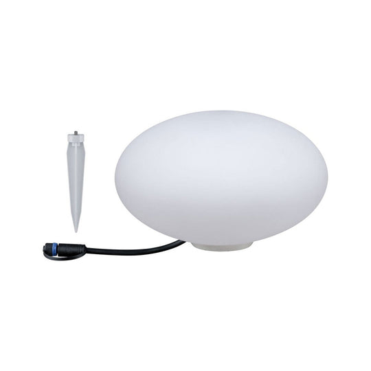 Plug & Shine Stone 28 cm 2,8 W 3000 Kelvin IP67 - Med jordspyd-Utebelysning Hagebelysning-Paulmann-Hvit-Pl-94175-Lightup.no