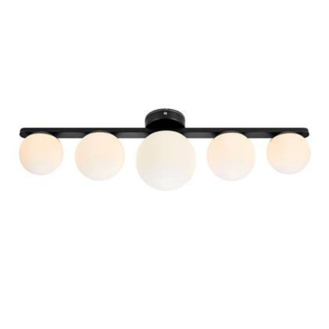 Puro tak/vegglampe IP44 - Svart/opal - Svart / Opal-Taklamper-Marksløjd-Svart / Opal-Mrk-108348-Lightup.no