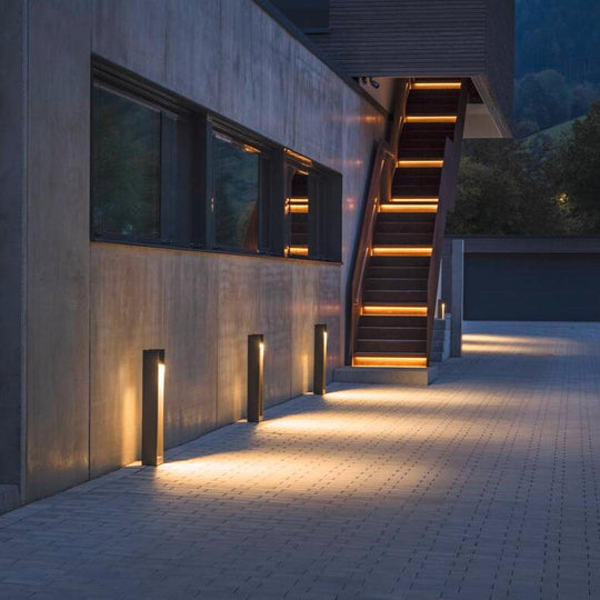 Quad pullert 90 cm IP65 3000 Kelvin 18W-Utebelysning pullert-Slv-Antrasitt-slv-1003001-Lightup.no