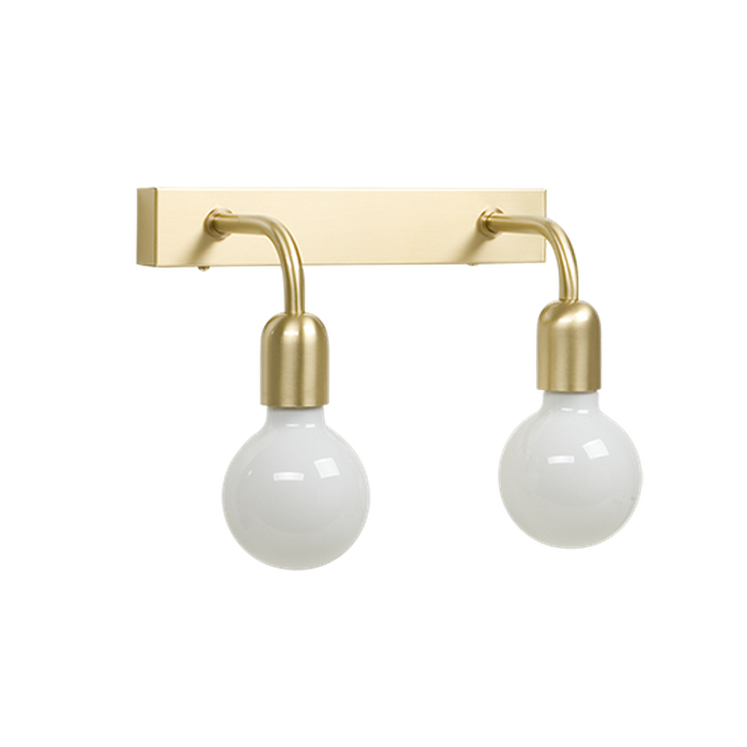 Regal dobbel vegglampe IP44 E27-Baderomsbelysning vegglamper-Belid-Messing-560692-Lightup.no