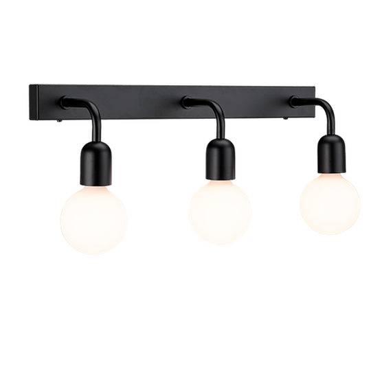 Regal trippel vegglampe IP44 E27-Baderomsbelysning vegglamper-Belid-Svart-560707-Lightup.no