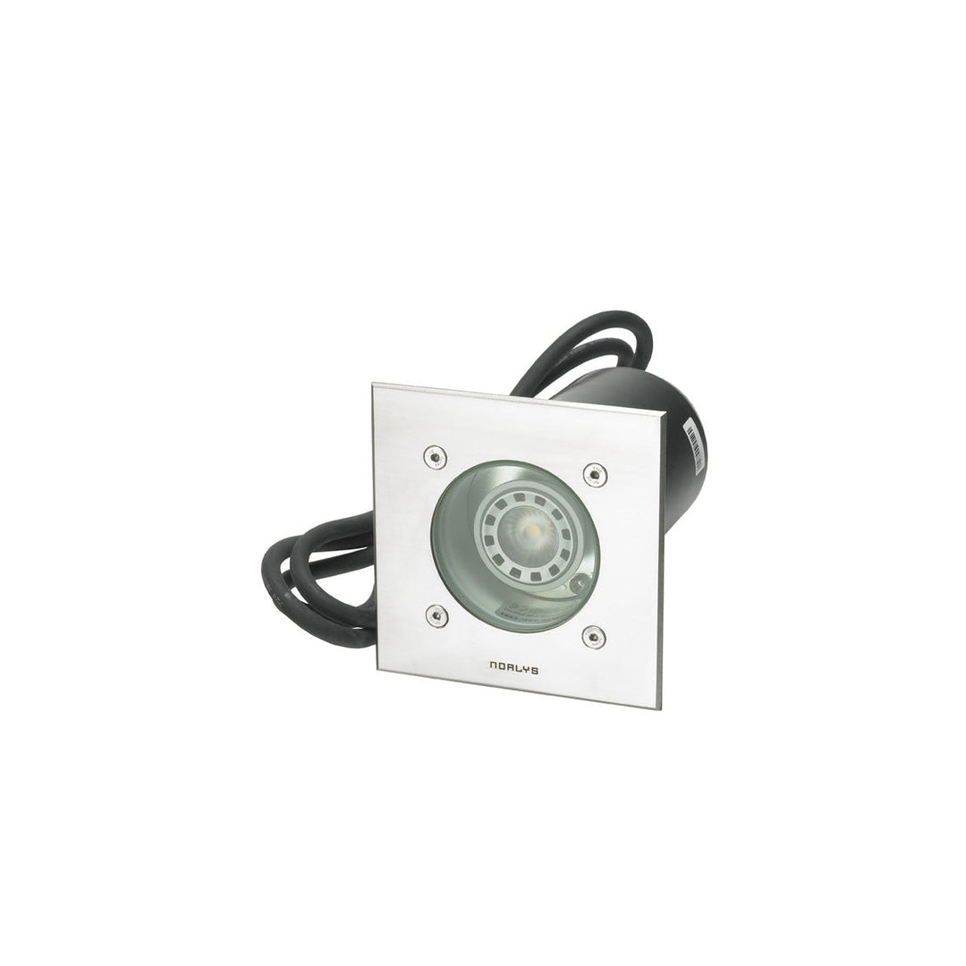 Rena 1551 uplight firkantet IP68 5,5W-Utebelysning uplight-Norlys-Stål/Klart glass-3185505-Lightup.no