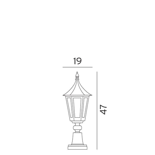 Rimini portstolpe 250-Utebelysning portstolpe-Norlys-Svart-3101725-Lightup.no
