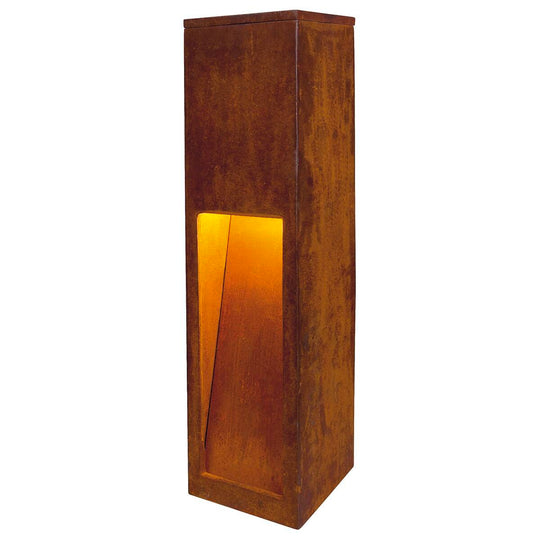 Rusty pullert 50 cm IP44-Utebelysning pullert-Slv-Rust-slv-229410-Lightup.no