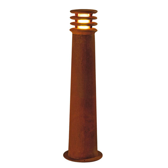 Rusty rund pullert 70 cm IP55-Utebelysning pullert-Slv-Rust-slv-229021-Lightup.no