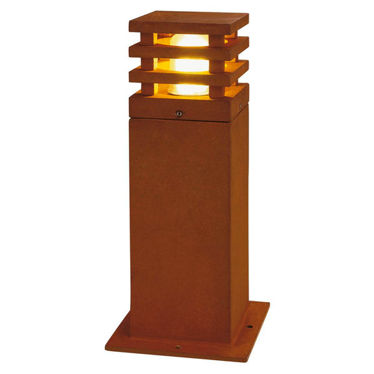 Rusty square pullert 40 cm IP55-Utebelysning pullert-Slv-Rust-slv-229420-Lightup.no