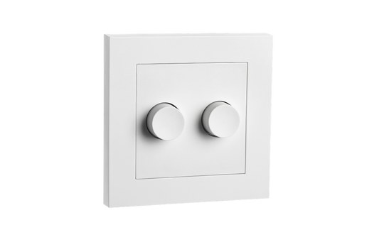 SG LEDDim dobbel dimmer - 2x100W - Hvit-Elektro dimmere-Sg Armaturen As-Hvit-1431102-Lightup.no