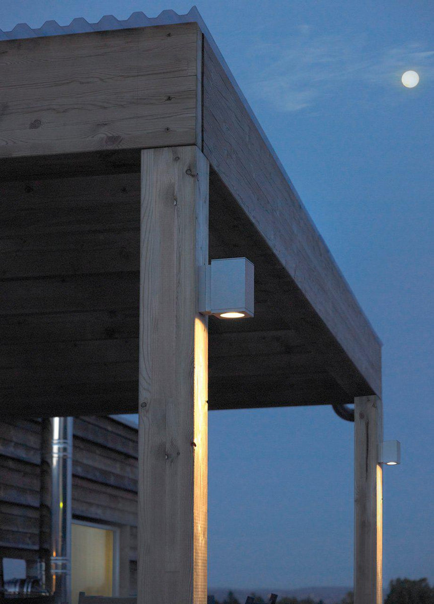 Sandvik 1741 3,9 W LED GU10-Utebelysning vegg opp og ned-Norlys-Aluminium-3102462-Lightup.no