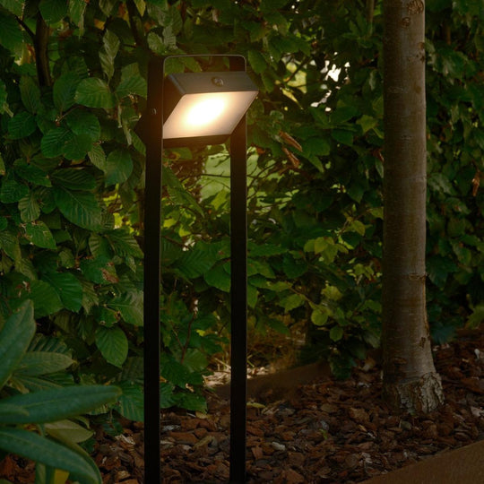 Saulio solar pullert utendørs 60 cm 4,4W 3000 Kelvin - Solcelle-Utebelysning pullert-Nordlux-Svart-2518268003-Lightup.no